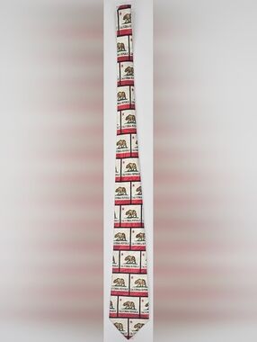 California Republic Necktie, Novelty California State Flag Tie By Steven Harris